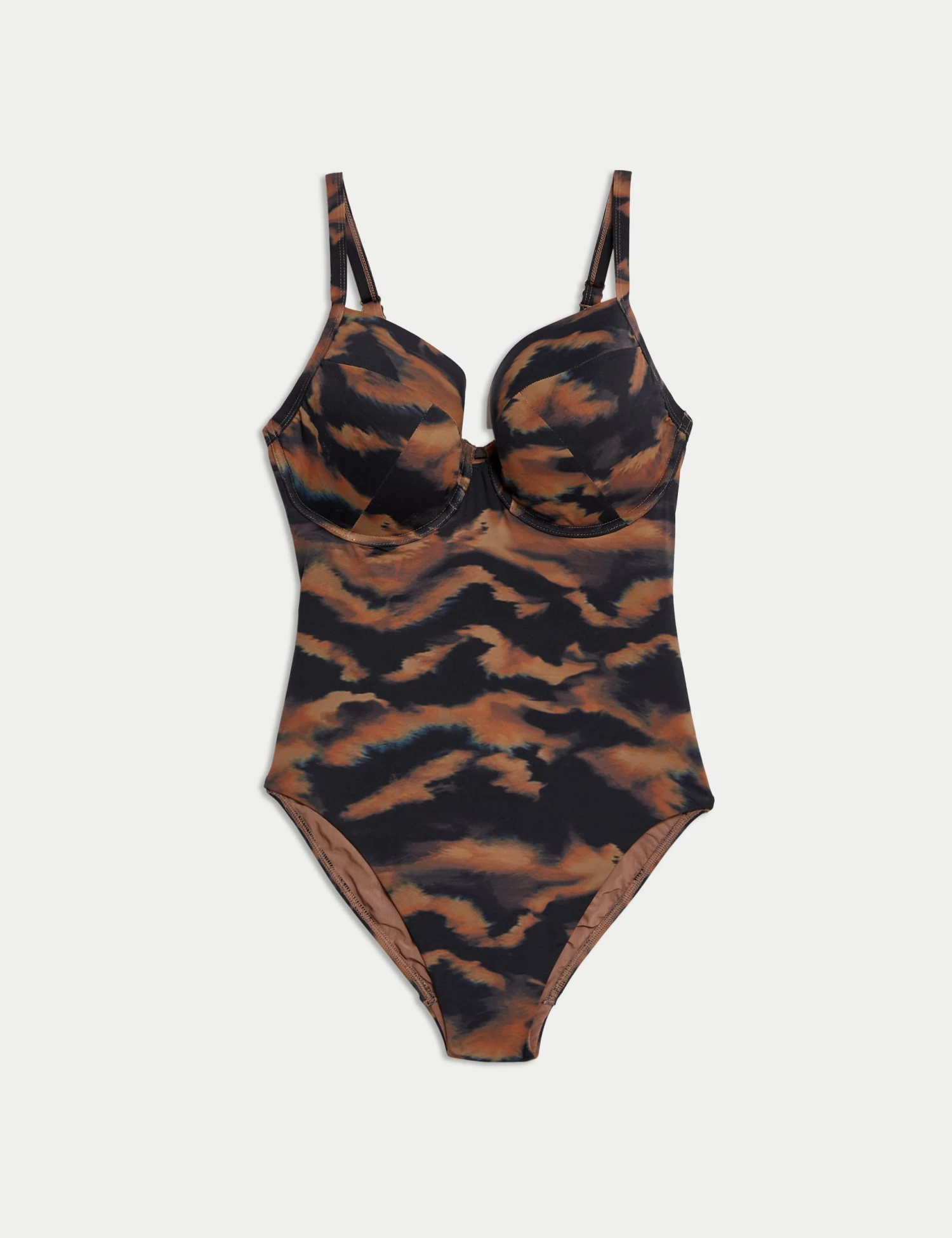 Printed Wired V-Neck Plunge Swimsuit 3 Printed Wired V-Neck Plunge Swimsuit