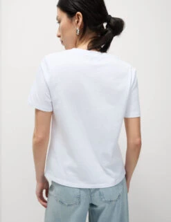 Pure Cotton Bow Detail Embellished Top -M&S Pure Cotton Bow Detail Embellished Top 3