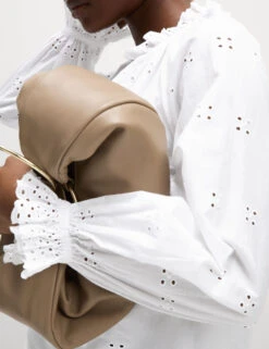 Pure Cotton Broderie Frill Detail Blouse -M&S Pure Cotton Broderie Frill Detail Blouse 3