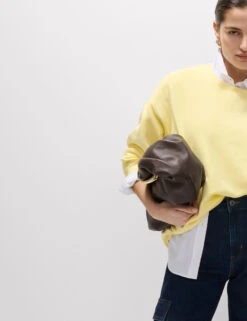 Pure Cotton Crew Neck Relaxed Sweatshirt -M&S Pure Cotton Crew Neck Relaxed Sweatshirt 4