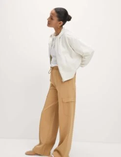 Pure Cotton Cropped Zip Through Hoodie -M&S Pure Cotton Cropped Zip Through Hoodie 2