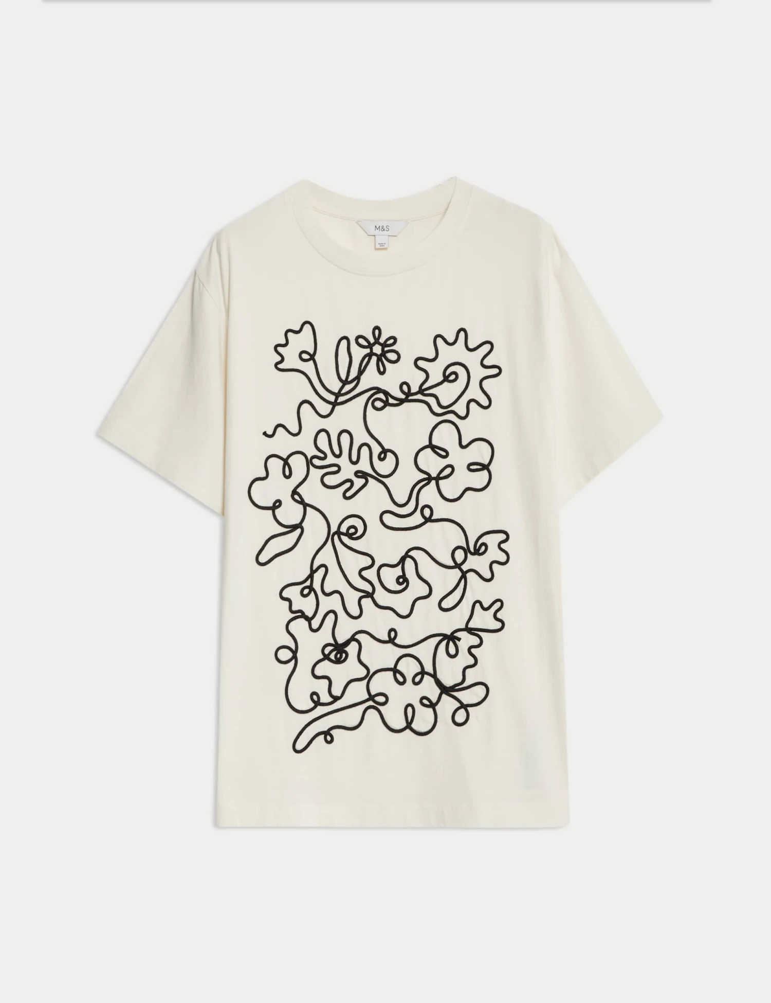 Pure Cotton Graphic Oversized T-Shirt 4 Pure Cotton Graphic Oversized T-Shirt - Image 2