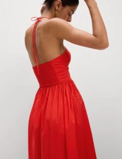 Pure Cotton Halter Neck Midaxi Beach Dress -M&S Pure Cotton Halter Neck Midaxi Beach Dress 3