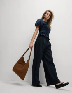 Pure Cotton Jersey Smocked Puff Sleeve Top -M&S Pure Cotton Jersey Smocked Puff Sleeve Top 3