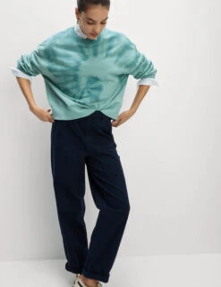 Pure Cotton Ombre Cropped Sweatshirt -M&S Pure Cotton Ombre Cropped Sweatshirt 2