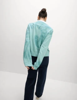 Pure Cotton Ombre Cropped Sweatshirt -M&S Pure Cotton Ombre Cropped Sweatshirt 3