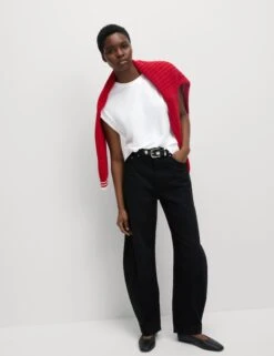 Pure Cotton Oversized Cap Sleeve T-Shirt 24 Pure Cotton Oversized Cap Sleeve T-Shirt -M&S Pure Cotton Oversized Cap Sleeve T Shirt 2