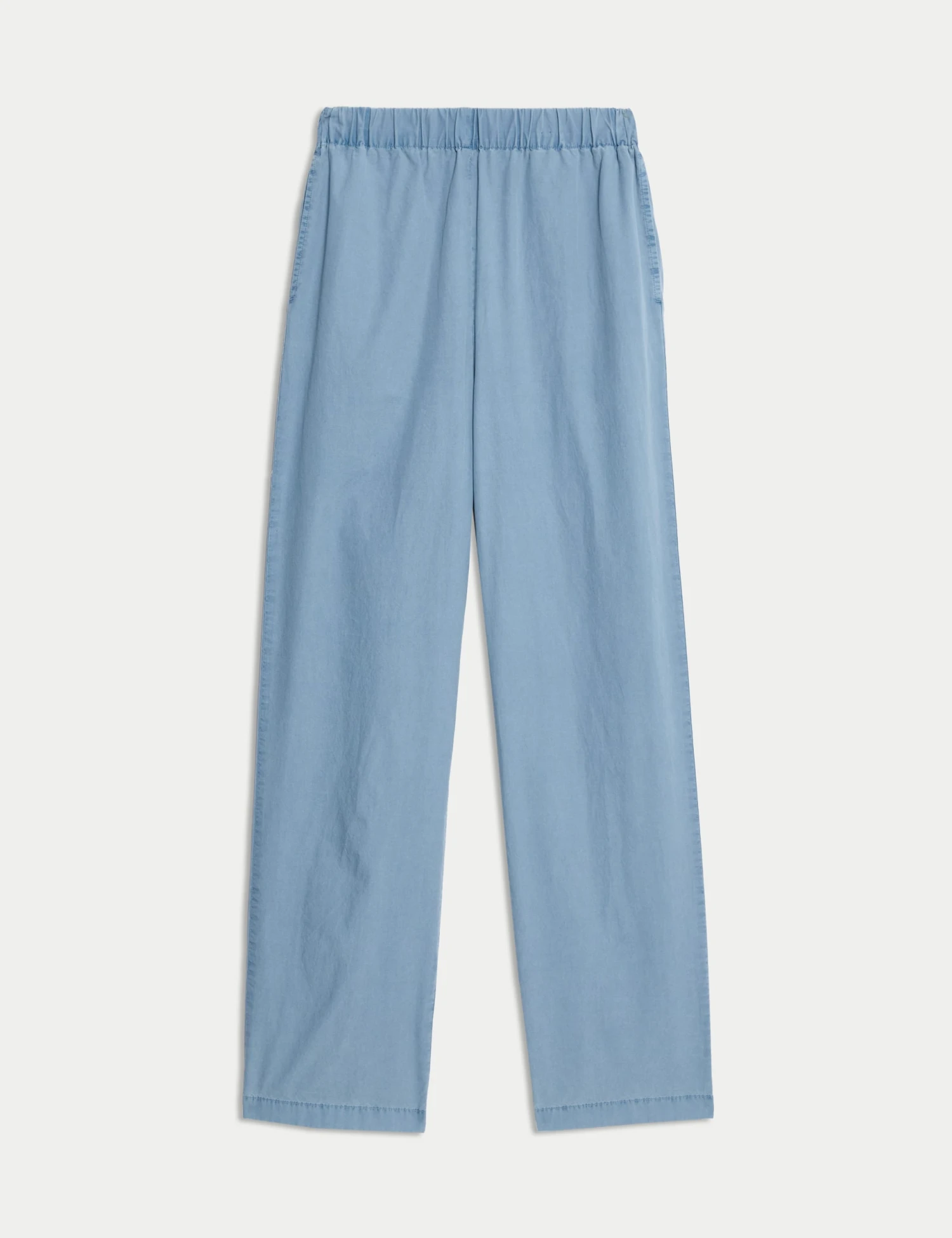 Pure Cotton Poplin Straight Leg Trousers 4 Pure Cotton Poplin Straight Leg Trousers - Image 2