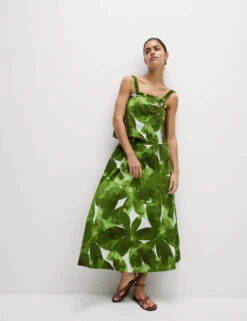 Pure Cotton Printed Midaxi Beach Skirt -M&S Pure Cotton Printed Midaxi Beach Skirt 5