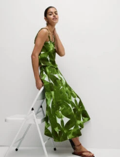 Pure Cotton Printed Strappy Vest 17 Pure Cotton Printed Strappy Vest -M&S Pure Cotton Printed Strappy Vest 4