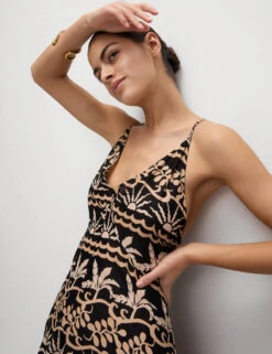 Pure Cotton Printed V-Neck Beach Dress -M&S Pure Cotton Printed V Neck Beach Dress 5