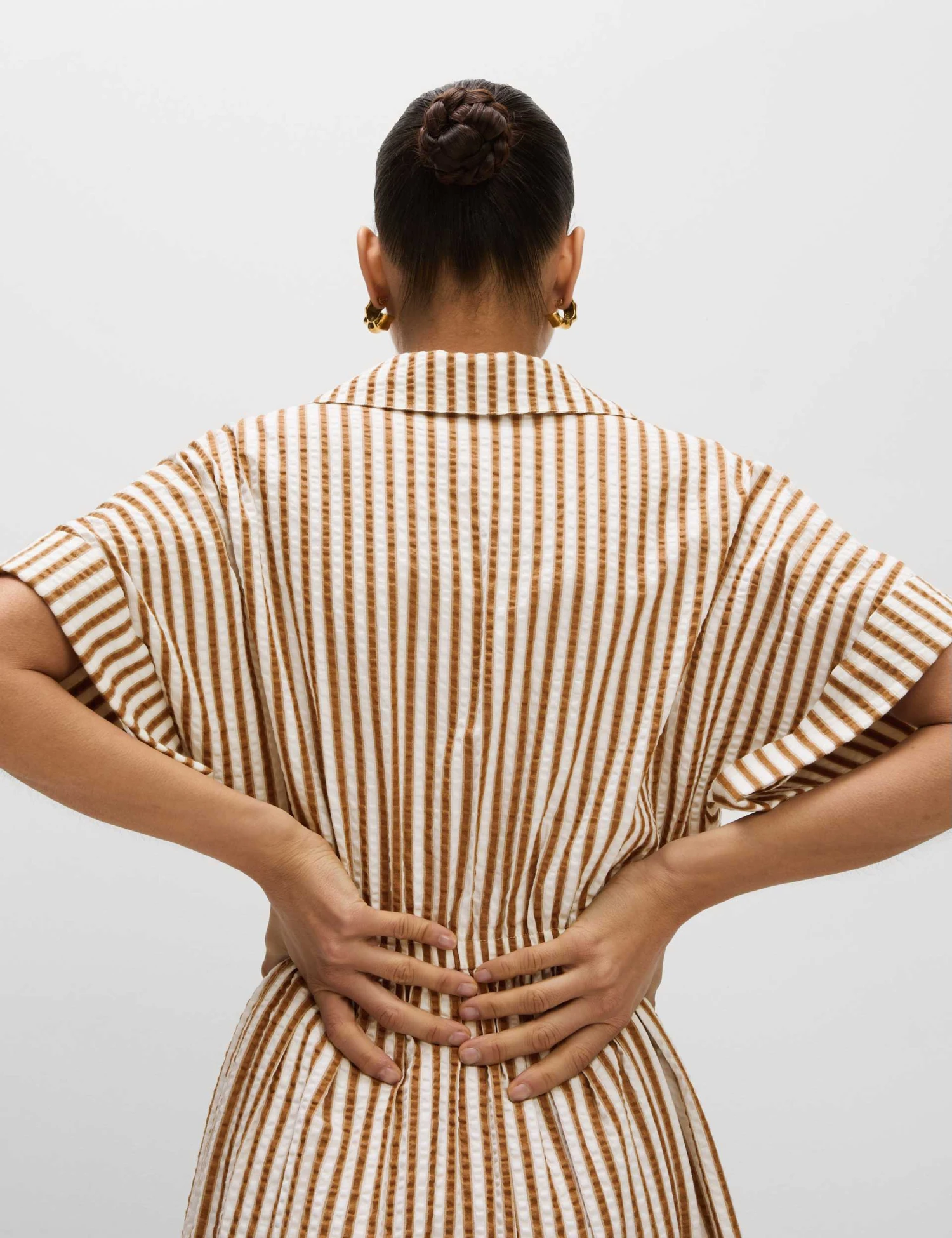 Pure Cotton Printed V-Neck Midaxi Shirt Dress 6 Pure Cotton Printed V-Neck Midaxi Shirt Dress - Image 4