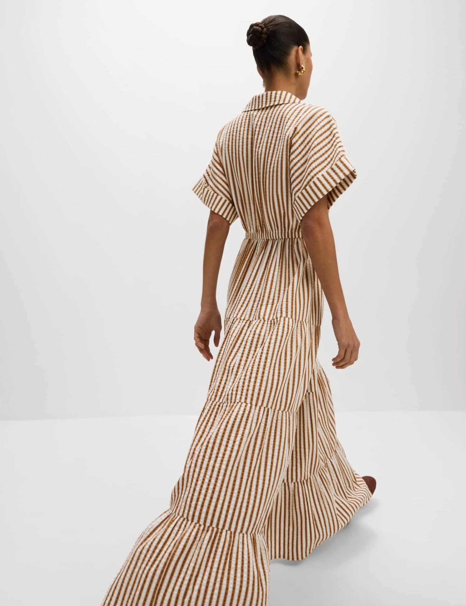 Pure Cotton Printed V-Neck Midaxi Shirt Dress 3 Pure Cotton Printed V-Neck Midaxi Shirt Dress