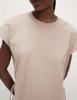 Pure Cotton Side Tie Jersey T-Shirt -M&S Pure Cotton Side Tie Jersey T Shirt 4