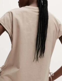 Pure Cotton Side Tie Jersey T-Shirt -M&S Pure Cotton Side Tie Jersey T Shirt 5