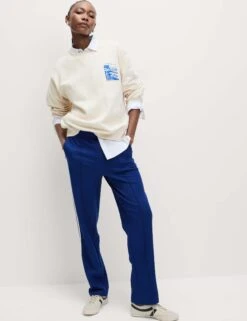 Pure Cotton Slogan Relaxed Sweatshirt -M&S Pure Cotton Slogan Relaxed Sweatshirt 2