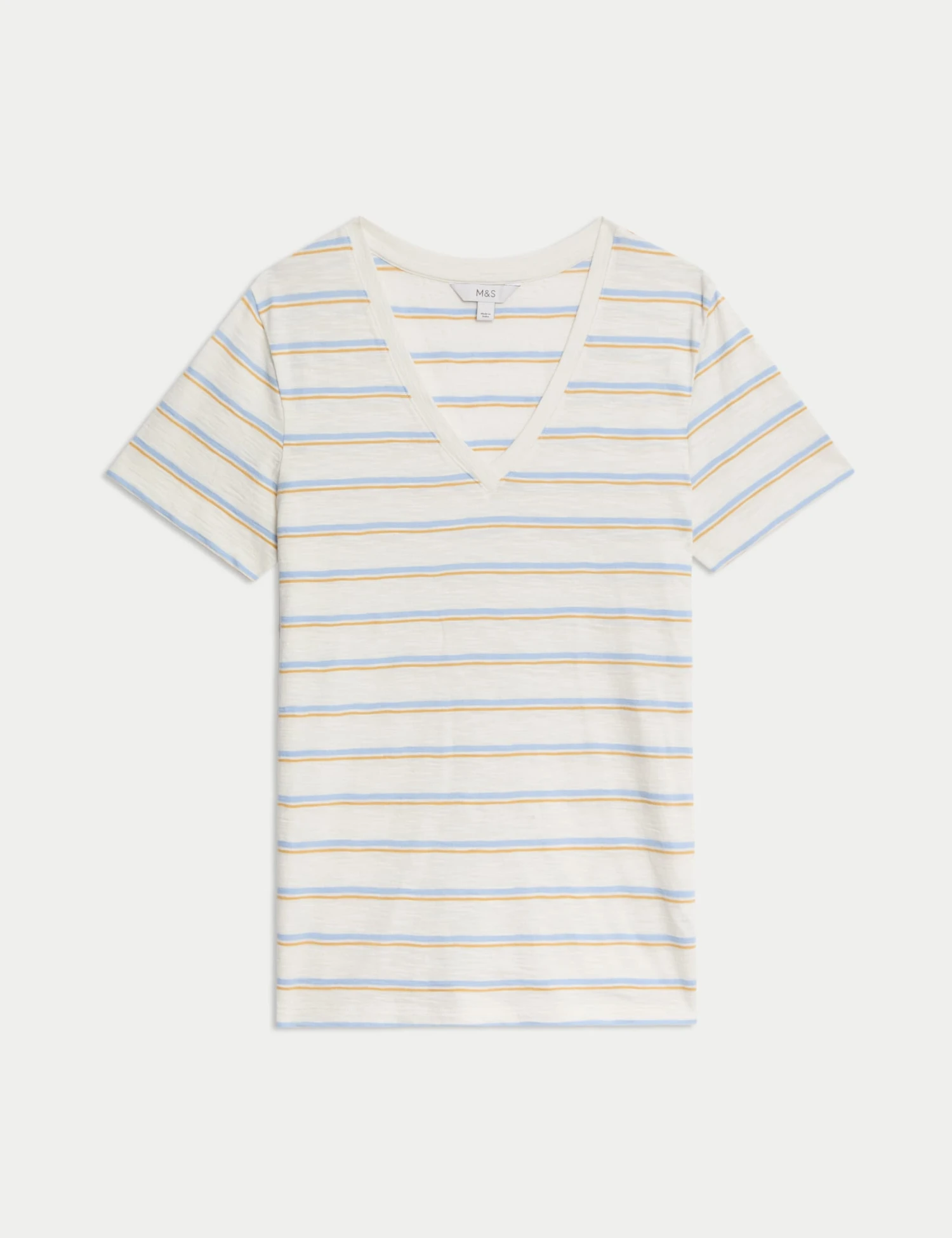 Pure Cotton Slub Everyday Fit V-Neck T-Shirt 4 Pure Cotton Slub Everyday Fit V-Neck T-Shirt - Image 2