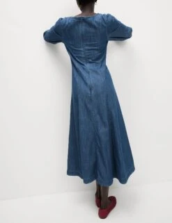 Pure Cotton Square Neck Midi Skater Dress -M&S Pure Cotton Square Neck Midi Skater Dress 5