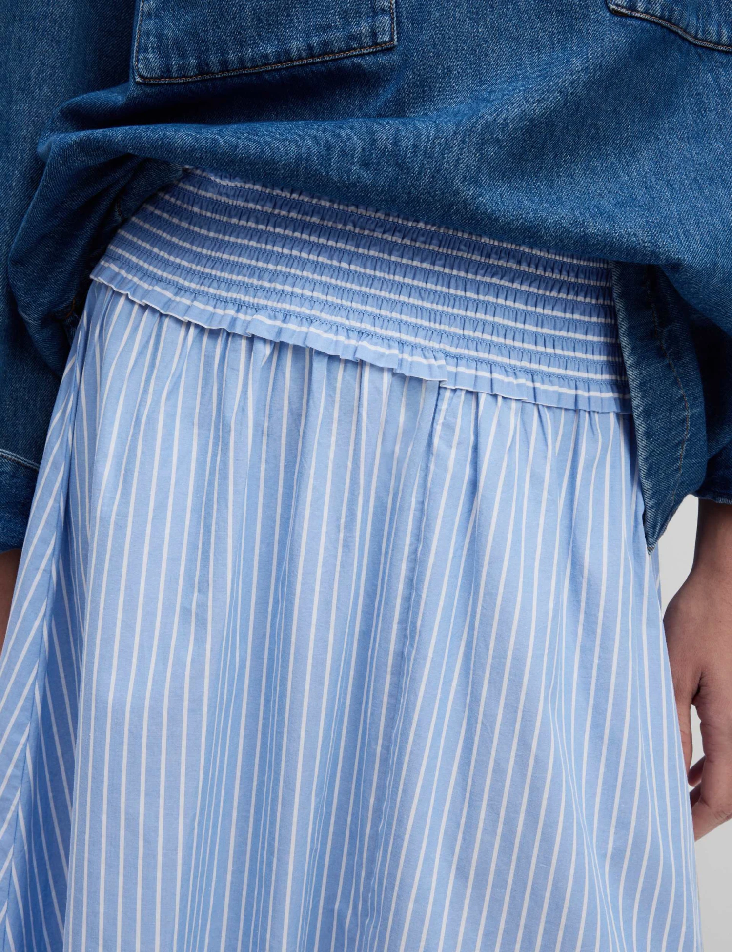 Pure Cotton Striped Midi A-Line Skirt 6 Pure Cotton Striped Midi A-Line Skirt - Image 4