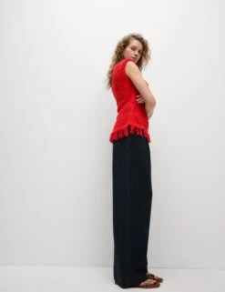 Pure Cotton Textured Slim Fit Knitted Top -M&S Pure Cotton Textured Slim Fit Knitted Top 2