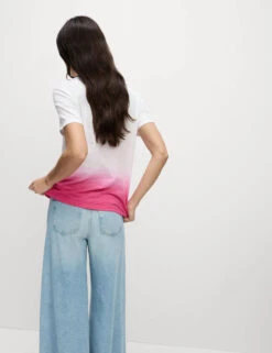 Pure Cotton Tie Dye Ombre Tee -M&S Pure Cotton Tie Dye Ombre Tee 3