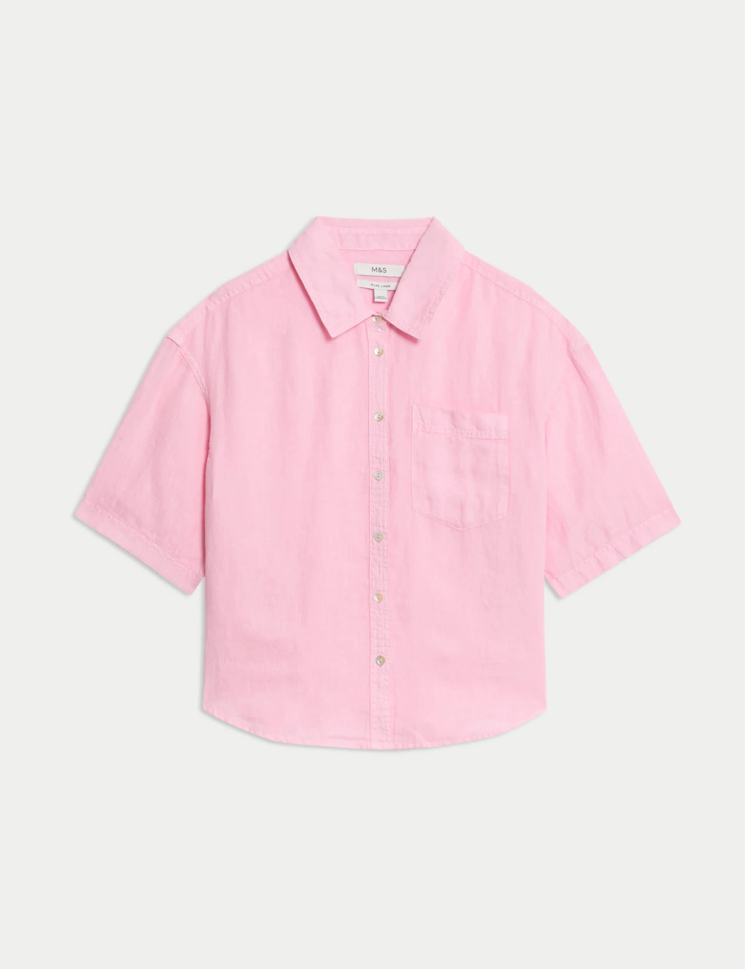 Pure Linen Collared Relaxed Shirt 4 Pure Linen Collared Relaxed Shirt - Image 2