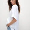 Pure Linen Round Neck Relaxed Blouse -M&S Pure Linen Round Neck Relaxed Blouse