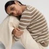Pure Merino Wool Striped Jumper -M&S Pure Merino Wool Striped Jumper