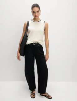 Pure Merino Wool Tipped Detail Knitted Vest -M&S Pure Merino Wool Tipped Detail Knitted Vest 3