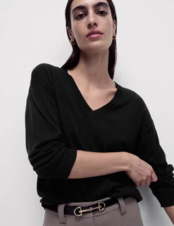 Pure Merino Wool V-Neck Jumper -M&S Pure Merino Wool V Neck Jumper 4