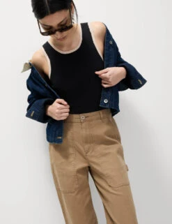 Ribbed Fitted Tipped Detail Vest -M&S Ribbed Fitted Tipped Detail Vest 2