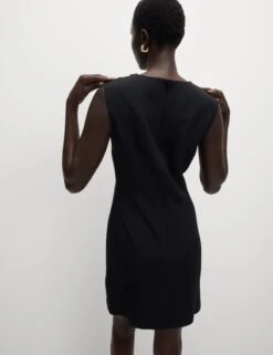 Round Neck Button Detail Mini Shift Dress 18 Round Neck Button Detail Mini Shift Dress -M&S Round Neck Button Detail Mini Shift Dress 3