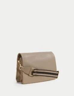 Faux Leather Messenger Cross Body Bag -M&S SD 01 T01 1015V MS X EC 3