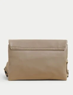 Faux Leather Messenger Cross Body Bag -M&S SD 01 T01 1015V MS X EC 4