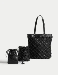 Drawstring Cross Body Bag -M&S SD 01 T01 1115Z Y0 X EC 6