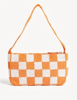 Beaded Striped Underarm Shoulder Bag 9 Beaded Striped Underarm Shoulder Bag -M&S SD 01 T01 1122Y P4 X EC 3