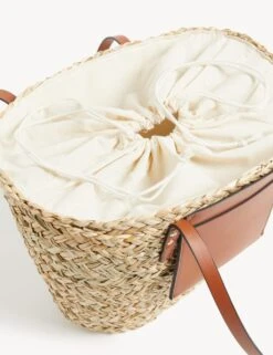 Straw Striped Tote Bag -M&S SD 01 T01 1123Y V0 X EC 2