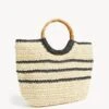 Straw Bamboo Handle Tote Bag -M&S SD 01 T01 1124Z V0 X EC 90