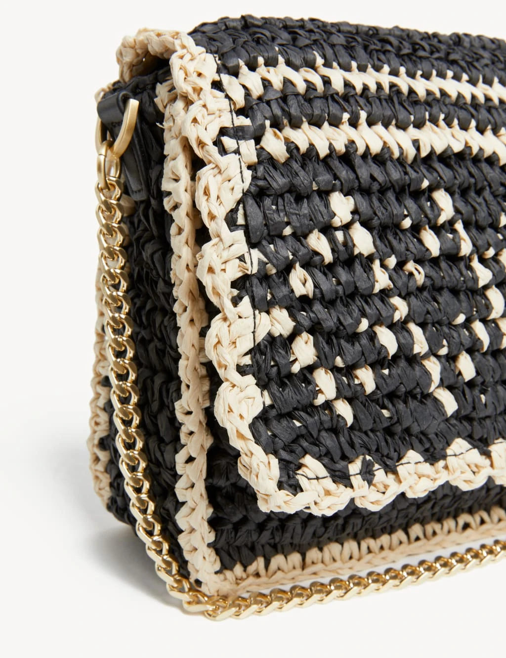 Straw Chain Strap Underarm Bag 4 Straw Chain Strap Underarm Bag - Image 2