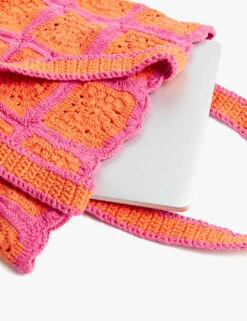 Pure Cotton Crochet Shopper -M&S SD 01 T01 2007Y A4 X EC 2