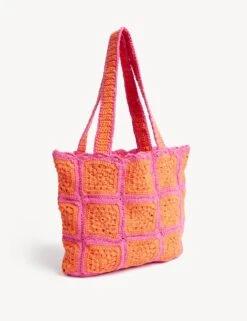 Pure Cotton Crochet Shopper -M&S SD 01 T01 2007Y A4 X EC 3
