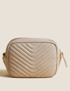 Leather Quilted Camera Cross Body Bag -M&S SD 01 T01 2039E PR X EC 3