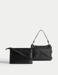 Leather Top Handle Cross Body Bag -M&S SD 01 T01 2047E Y0 X EC 6