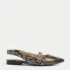 Croc Buckle Pointed Slingback Shoes 2 Croc Buckle Pointed Slingback Shoes -M&S SD 01 T02 0052B N4 X EC 0