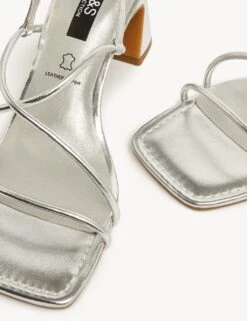 Leather Strappy Statement Sandals -M&S SD 01 T02 2104 XX X EC 1