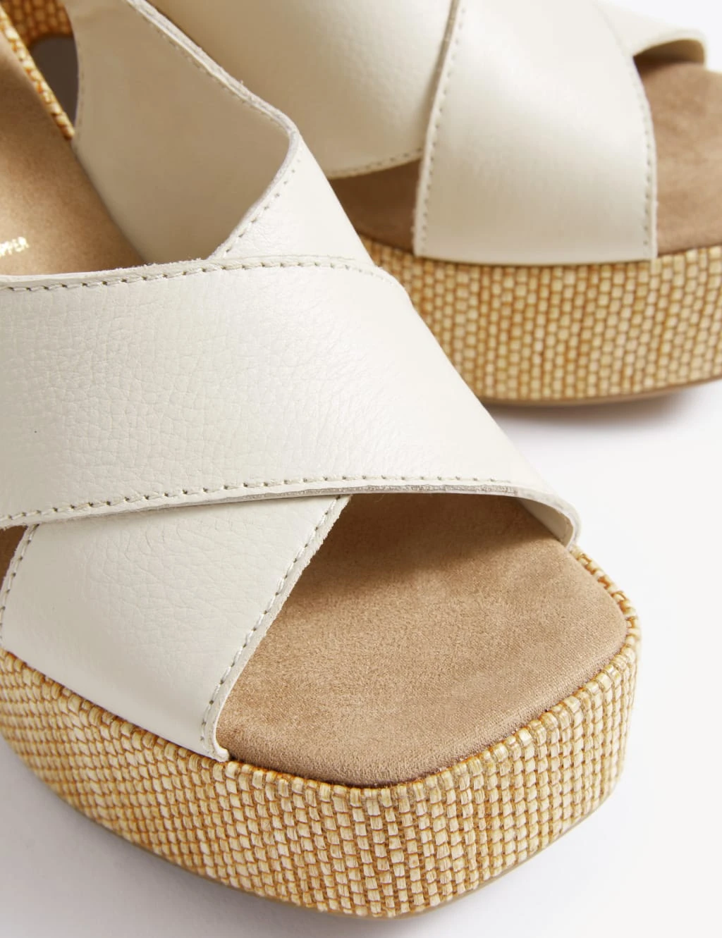 Leather Crossover Platform Sandals 5 Leather Crossover Platform Sandals - Image 3