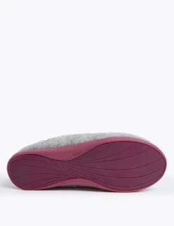 Felt Mule Slippers With Secret Support -M&S SD 01 T02 2301 T4 X EC 5