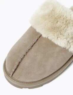 Suede Mule Slippers -M&S SD 01 T02 2335 MG X EC 3