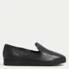 Leather Slip On Flat Pumps -M&S SD 01 T02 4603F Y0 X EC 0