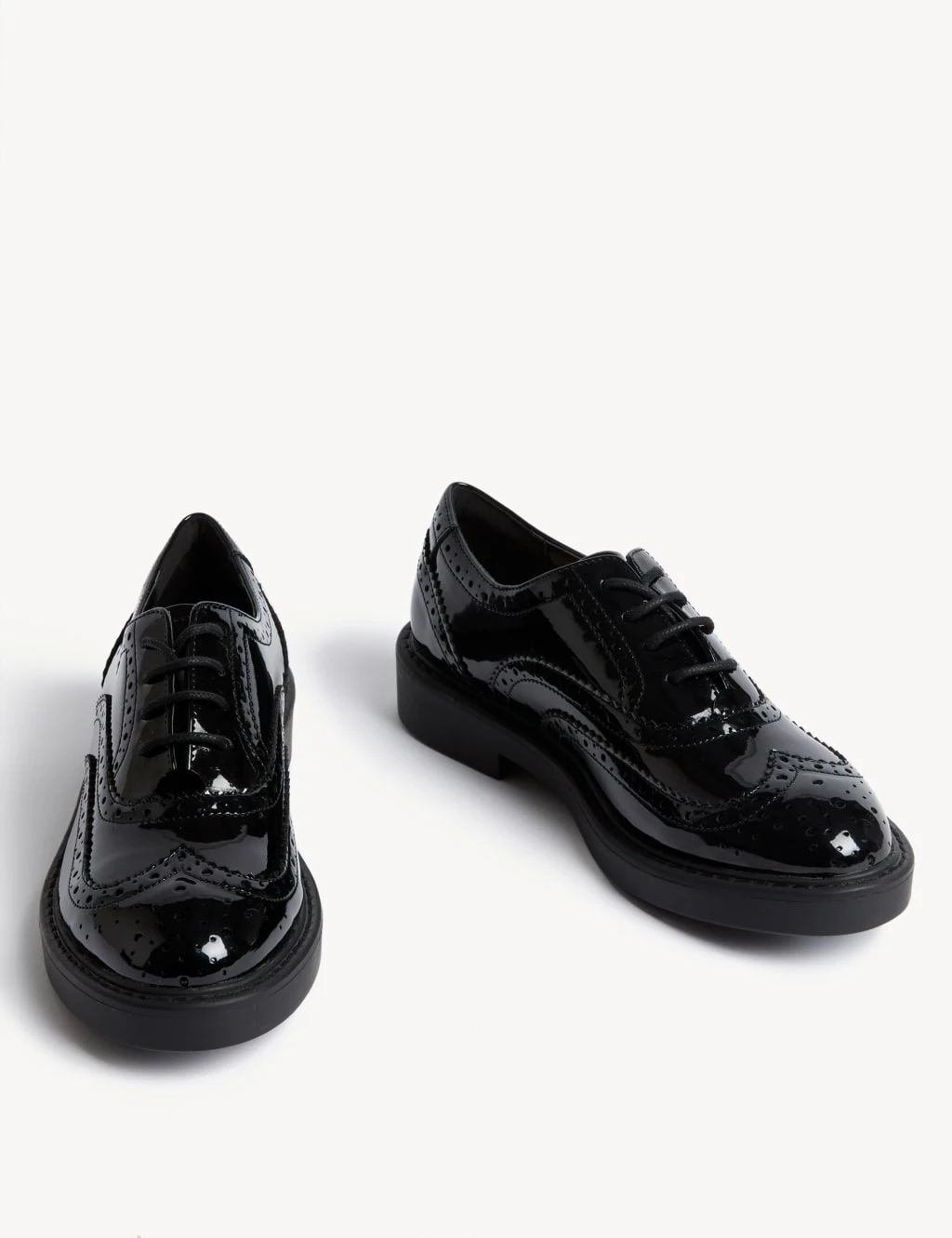 Patent Lace Up Flatform Brogues 3 Patent Lace Up Flatform Brogues